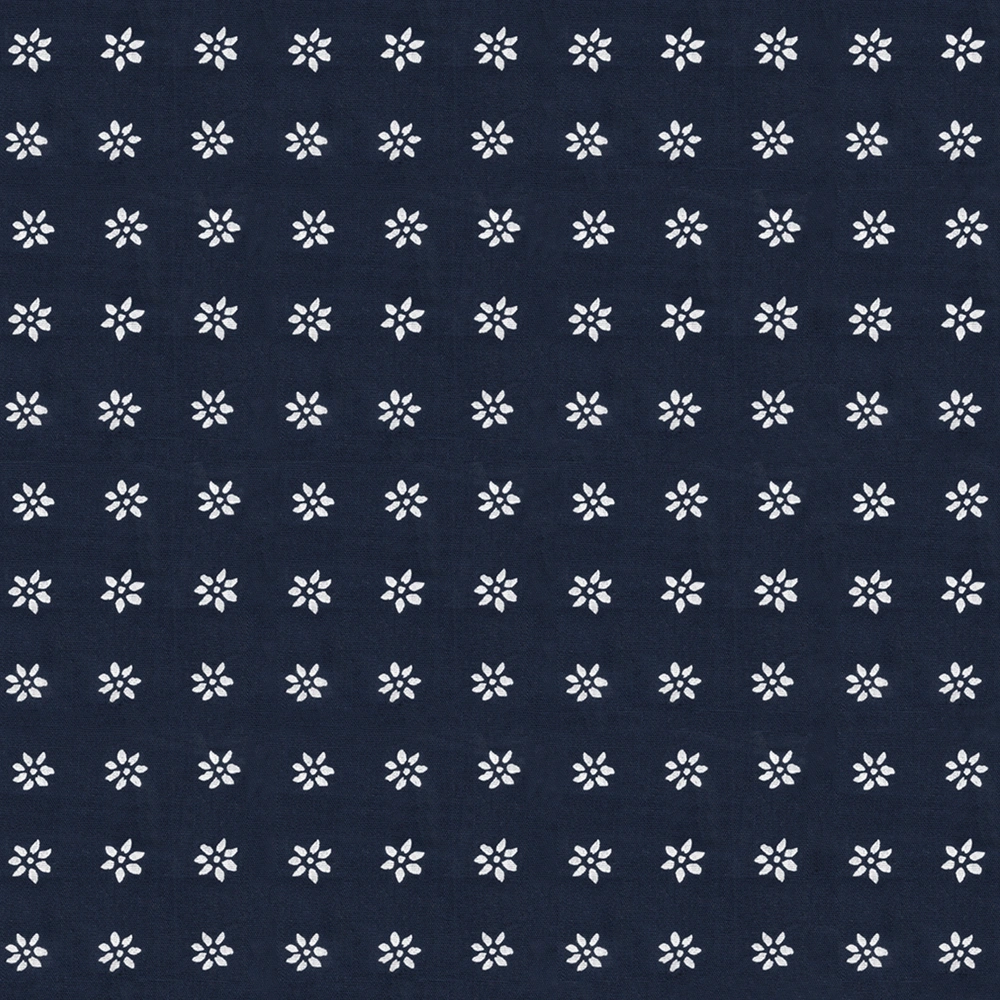 Dark Blue/ White Floral